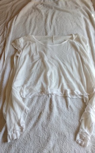 Top blanco manga larga