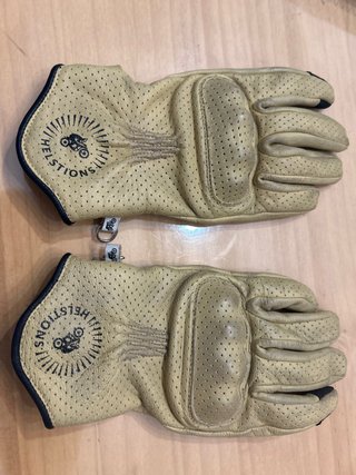 Guantes Helstons Piel Beige con Protección