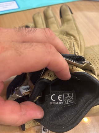 Guantes Helstons Piel Beige con Protección