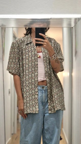 Camisa vintage estampada