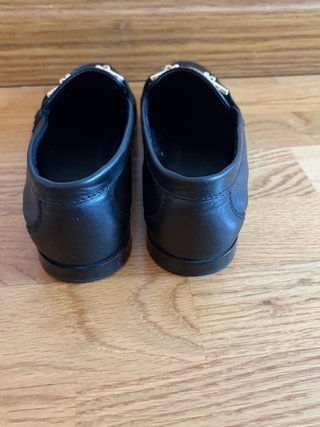 Mocasines Zara Hebilla Dorada de piel