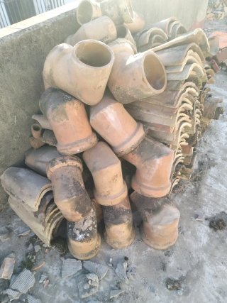 Codo de tubería de barro cocido