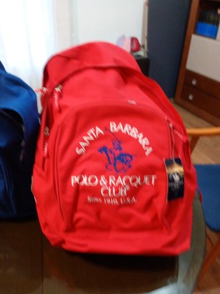 Mochila Santa Bárbara Polo. Racquet Club nueva