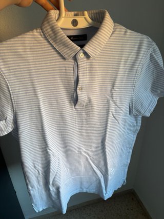 Polo Massimo Dutti Rayas Azul