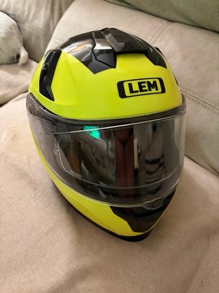 Casco LEM Moto Talla S Amarillo