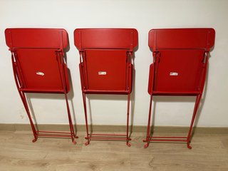 Sillas Plegables Rojas Exterior (tengo 3)