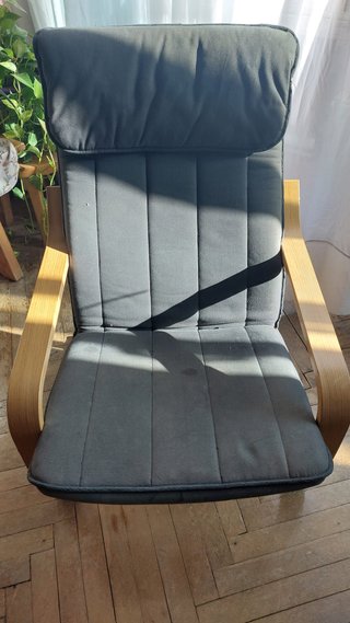 Mecedora IKEA POÄNG Madera y Gris