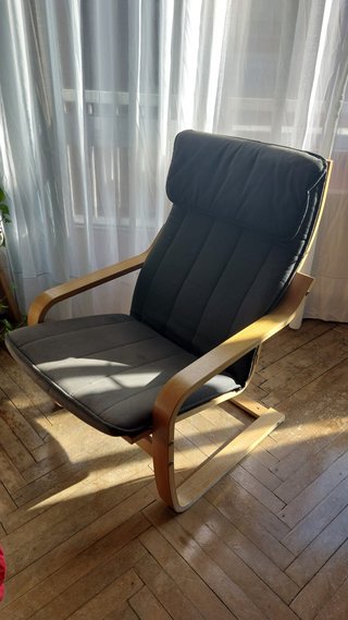 Mecedora IKEA POÄNG Madera y Gris