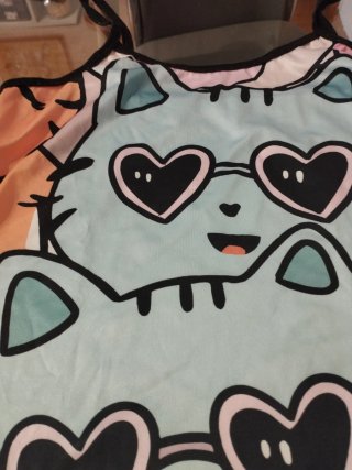 Camisón corto gatitos corazón