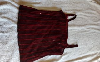 Top rojo con lentejuelas