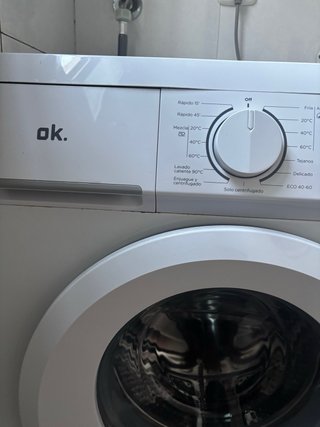 Lavadora OK. Carga Frontal Blanca 7kg de capacidad