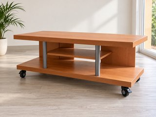 Mueble bajo con ruedas y estante para TV o salón