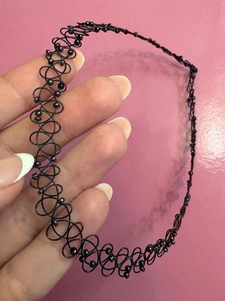 Collana Choker Elastica Nera - Stile Vintage 90s