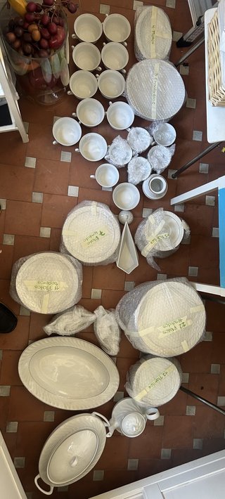 Vajilla Zylstra Porcelana Filo Platino 12 Servicio