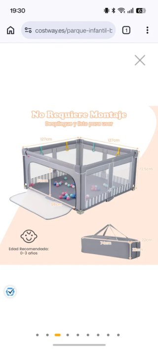 Parque infantil 127x127x73 cm