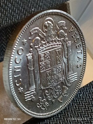✳️Moneda 5 Pesetas Franco 1949 España