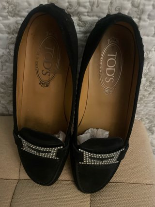 Tod's Mocasines Negros con Pedrería