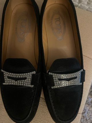 Tod's Mocasines Negros con Pedrería