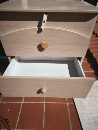 Mueble cambiador bebé con cajones