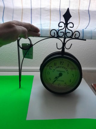 Reloj de pared doble Grand Central.metal