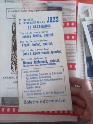Cartel concierto jazz Grupo CRASH 1977
