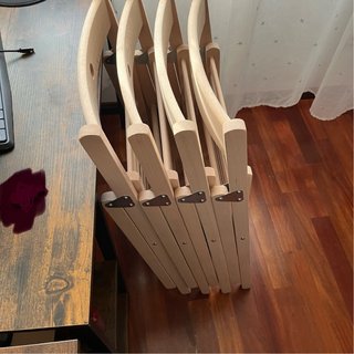 4 Sillas plegables de madera