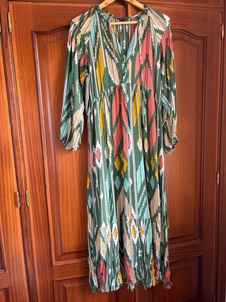 Vestido estampado geométrico talla M