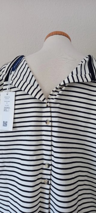 Camiseta Rayas Horizontales Negra y Beige