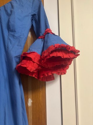Traje de Flamenca Azul y Rojo