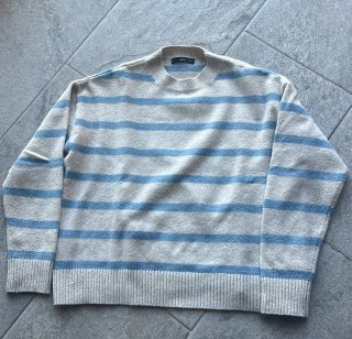 Jersey Mango rayas beige y azul