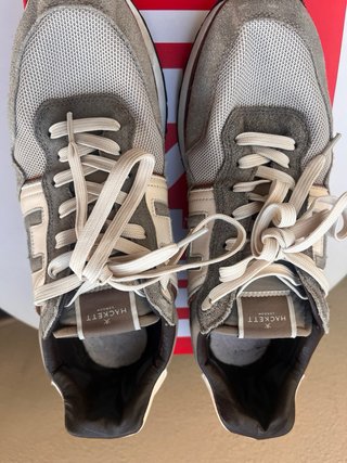Zapatillas Hackett grises y beige
