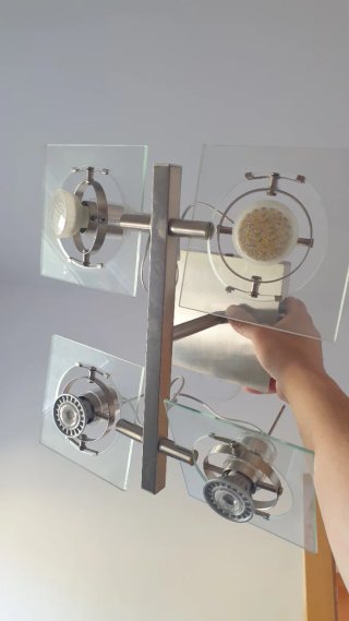 Lampada da soffitto moderna in vetro e metallo