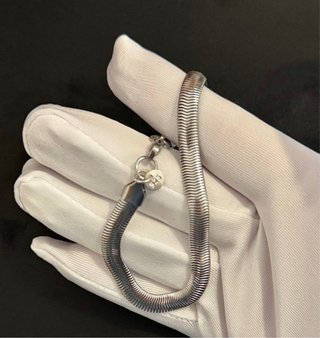 Pulsera Serpiente Plata Ley 925