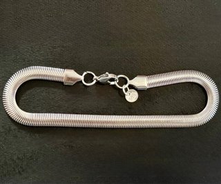 Pulsera Serpiente Plata Ley 925