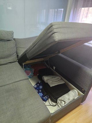 Sofá Cama IKEA FRIHETEN Gris con Almacenaje