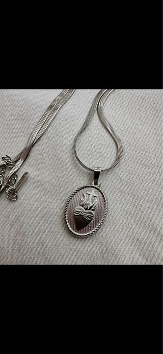 Collana Cuore Sacro Argento