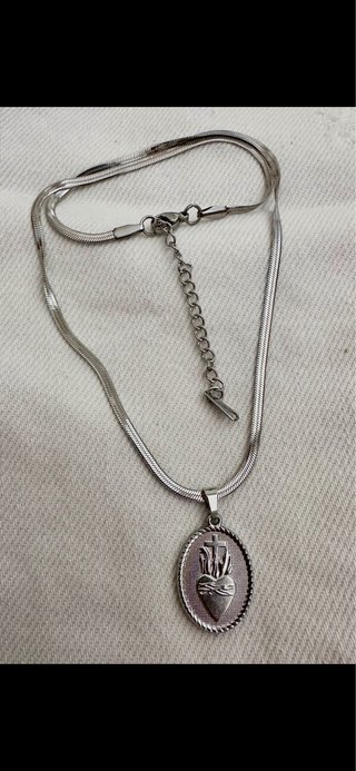 Collana Cuore Sacro Argento