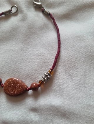 Bracciale donna con pietra dorata