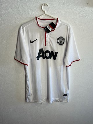 Camisa Man Utd Retro Nike Branca e Vermelha