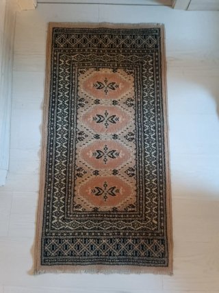 Alfombra Antigua Baluch Lana Hecha a Mano (60x120)