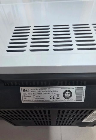 Microondas LG MH6042DW Grill 19L