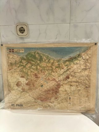 Mapa antiguo El País C.A. País Vasco de plástico