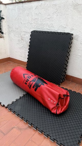 Tatami Puzzle Gimnasio Negro y Gris
