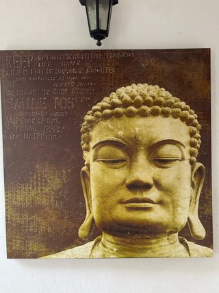 Cuadro Buda Dorado y Marrón 100x100cm