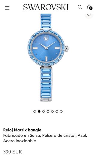 Reloj Swarovski Matrix Bangle Azul Mujer