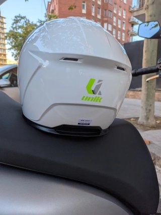 Casco de moto blanco integral talla XL