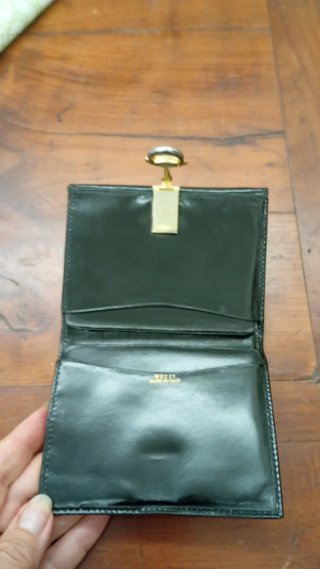 Portafoglio Gucci donna nero e rosso, Horsebit .