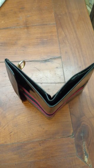 Portafoglio Gucci donna nero e rosso, Horsebit .