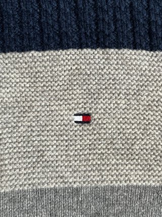 Jersey Tommy Hilfiger Rayas Azul y Gris
