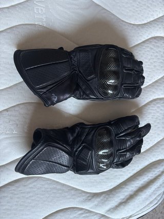 Guantes Moto Piel Carbono Talla M
